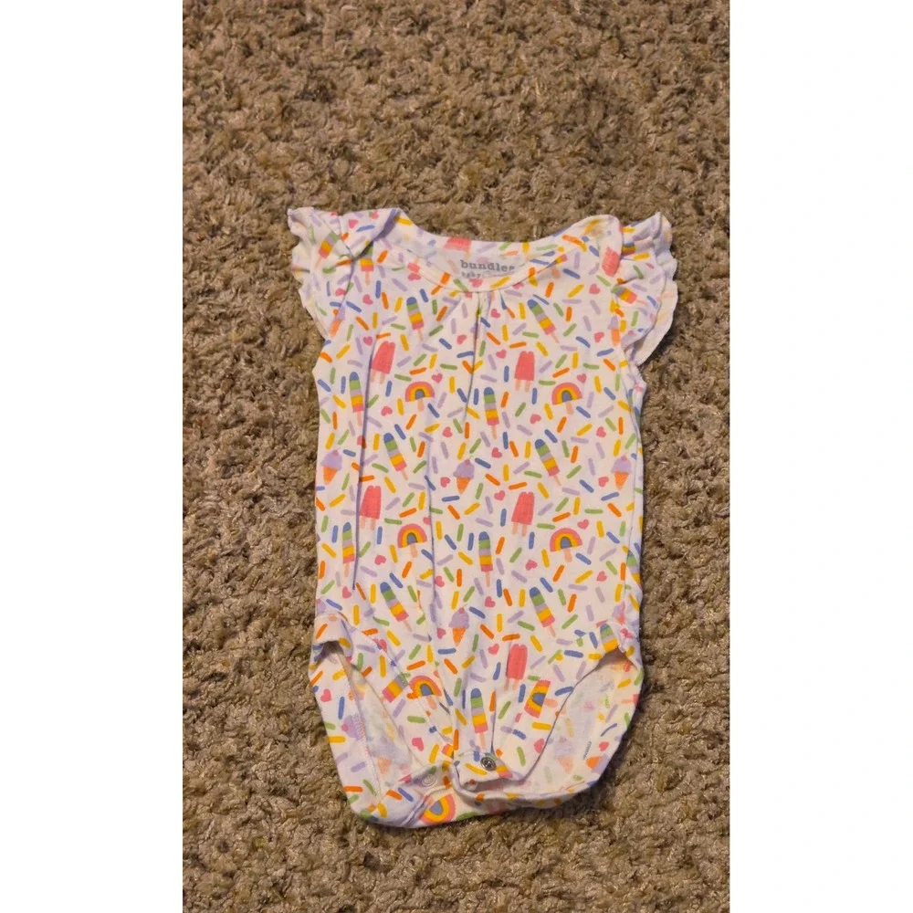 Bundle Of 7 Bodysuits Baby Size 9-12/12  Months Cloud Island/Gerber/Carters